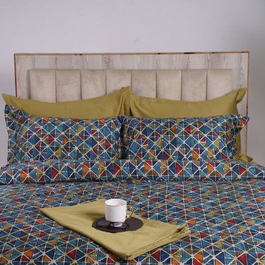 Stained Glass Bed Sheet Full Set (4 Pieces)